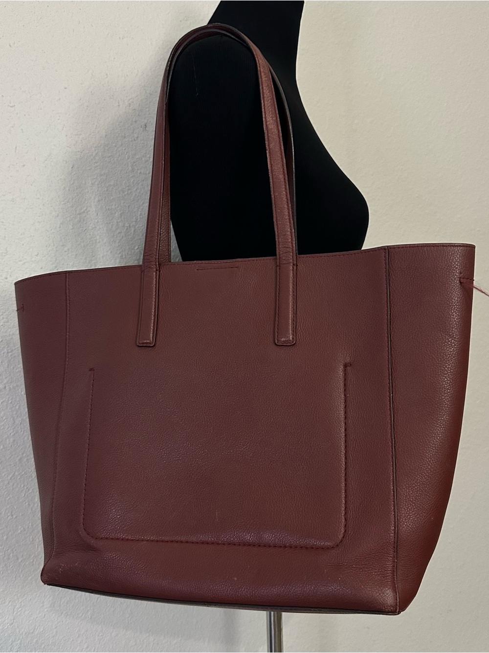 Cole Haan Rust Brown Leather Tote with Tassel - Picture 2 of 12